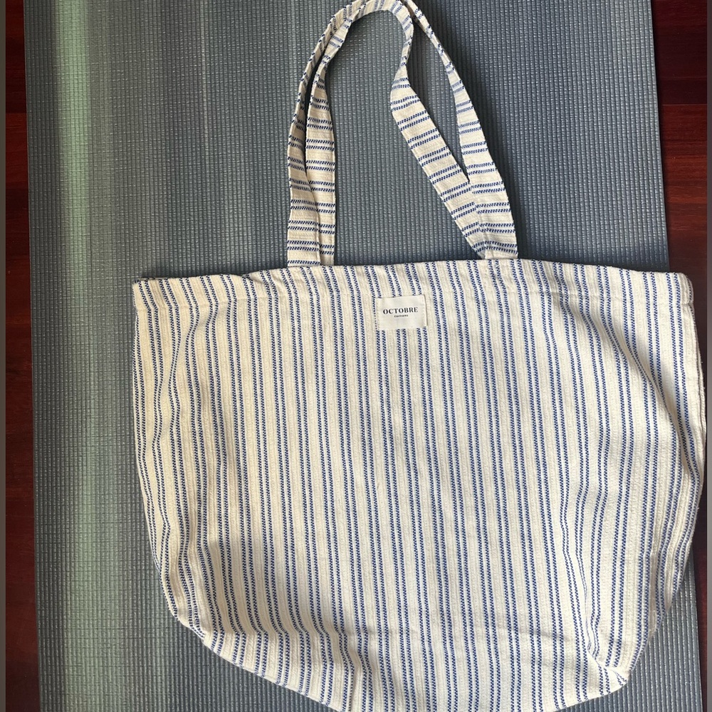 Octobre Striped Tote Bag